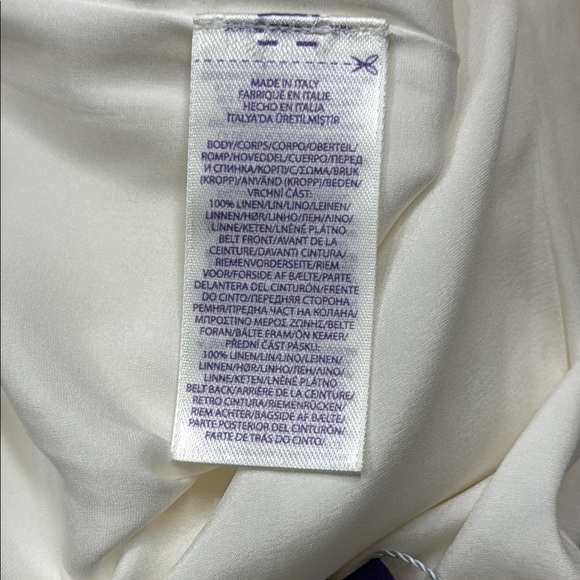 Ralph Lauren Purple Label collection women's Stamford Pleated 100% Linen Pant - Picture 13 of 16